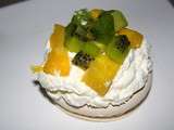 Pavlova citron vert - ananas - kiwi