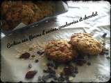 Cookies aux flocons d'avoine, cranberries et chocolat