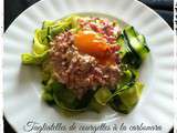 Tagliatelles de courgettes à la carbonara