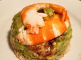 Charlotte de crevettes avocat pamplemousse