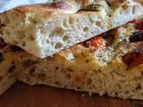 Focaccia sans pétrissage ou focaccia Locatelli au levain