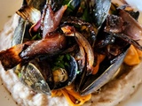 Moules sur crème de haricots cannellini