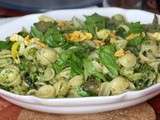 Orecchiette aux légumes de printemps et pesto d’amandes