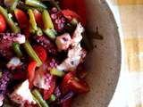 Salade de poulpe et haricots verts