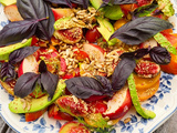 Salade mixte autour du basilic rouge