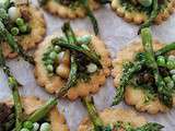 Tapas pour apéro ou entrée : Biscuits au parmesan aux légumes de printemps