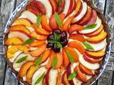 Tarte aux nectarines et abricot sur pâte au sarrasin