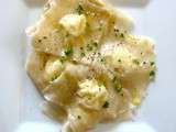 Ravioli au fromage de chèvre et au citron