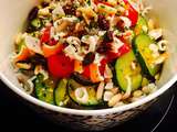 Atelier Rice Bowl aux Courgettes Fondantes Tomates Cerises Surimi Râpé & Huile de Noisette