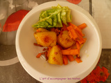 Carottes et pommes de terre aux lardons