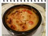 Cassolette de cabillaud gratiné au vin blanc