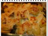 Gratin de pommes de terre et courgettes au bacon ww