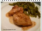 Poulet au vinaigre balsamique, oignons et thym