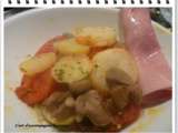 Terrine de pommes de terre, tomates, champignons, jambon ww