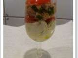 Verrine thon, fromage aux herbes