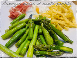 Asperges vertes sautées et œufs pochés
