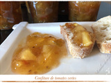 Confiture de tomates vertes, poires et pommes