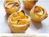 Feuilletées pommes, chèvres et noix comme des roses