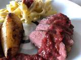 Journal de bord du confinement #Jour17 Coronavirus – Magret aux poires, sauce aux fruits rouges