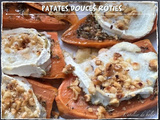 Patates douces rôties au chèvre et noisettes