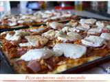 Pizza aux poivrons confits et mozzarella