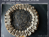 Tarte ganache montée et praliné au sésame noir