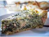 Tarte ou quiche épaisse saumon épinards