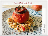 Tomates farcies (et courgettes) sur lit de riz au four