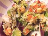 Barquettes crabe-crevettes-avocat