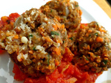 Boulettes aux champignons et lentilles corail