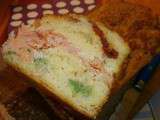 Cake saumon fumé, tomates, avocat