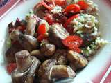 Champignons au pesto et aux tomates