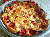 Clafoutis tomates cerises-oignons blancs