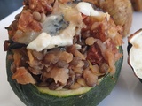 Courgettes farcies aux lentilles à la provençale