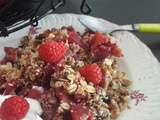 Crumble muesli-pommes-fruits rouges