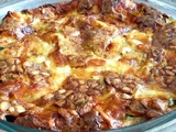Far salé courgettes-mozza-basilic-pignons