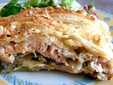 Feuilleté saumon-poireaux