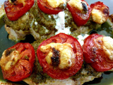 Filets de poulet-pesto-tomates-mozza