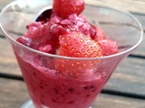 Glace aux fruits rouges et yaourt grec