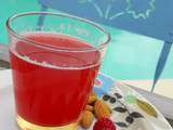 Jus framboises-rhubarbe a la vanille