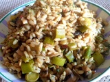 Risotto champi-poireaux