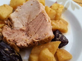 Rôti de porc-pommes de terre-pruneaux