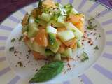 Tartare melon-concombre-feta