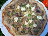 Tarte aux champignons et fromage frais