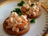 Toasts aux crevettes