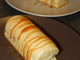 Bûche au chocolat blanc et marron,  insert potimarron et vanille de madagascar, Biscuit pain de gênes aux amandes