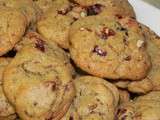 Cookies aux noix de pécan, amandes et cranberries