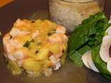 Tartare d'ananas aux crevettes