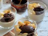 Panna cotta & poire & mousse au chocolat à l’ancienne