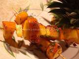 Brochettes d'Ananas et de Mangue